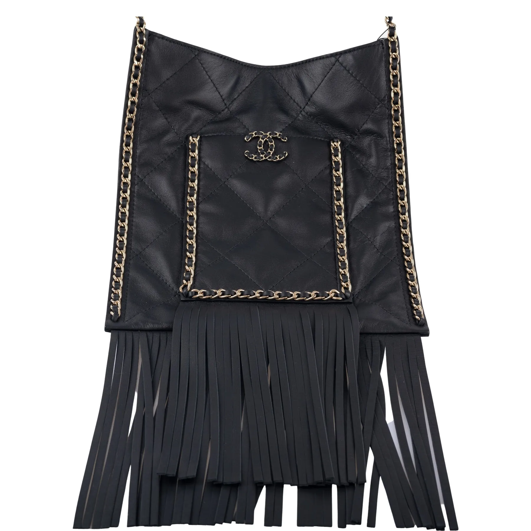 CHANEL Shopping Bag Fringe Crossbody 2022 Cruise