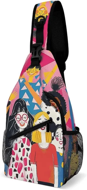 Chest Bag Everyone Raises A Hand Sling Bag for Men Crossbody Bag Fanny Packs for Women Sling Backpack for Travel