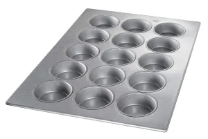 Chicago Metallic Glazed Aluminized Steel 15 Cup Mini-Cake Muffin Pan