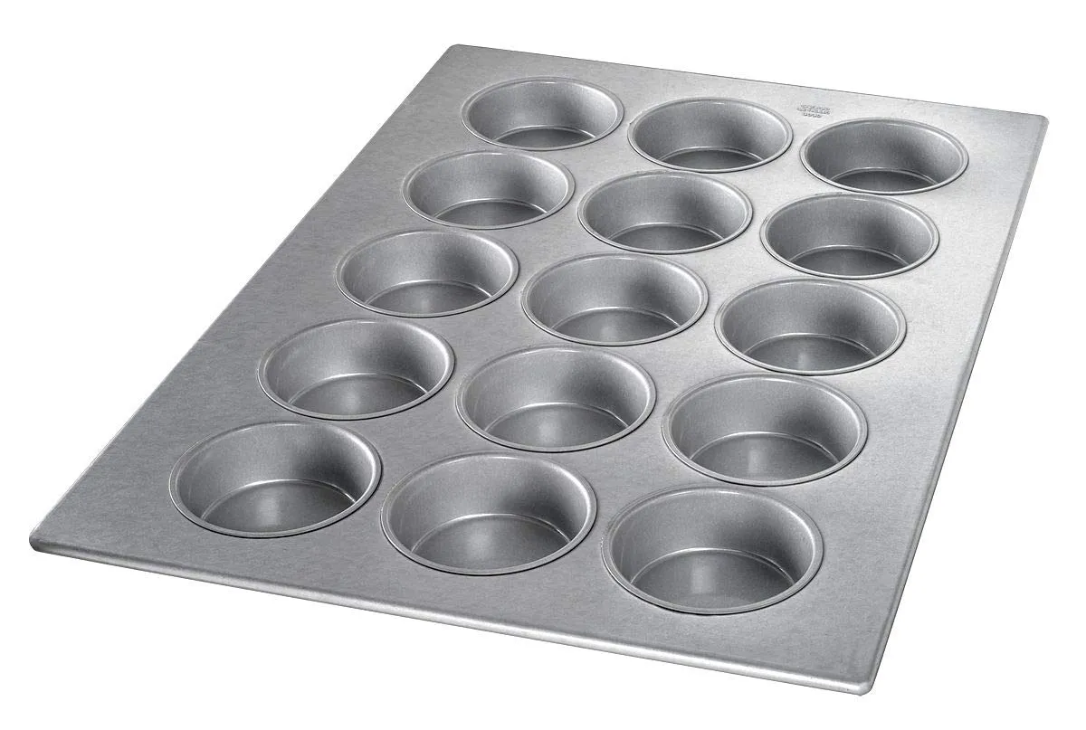 Chicago Metallic Glazed Aluminized Steel 15 Cup Mini-Cake Muffin Pan