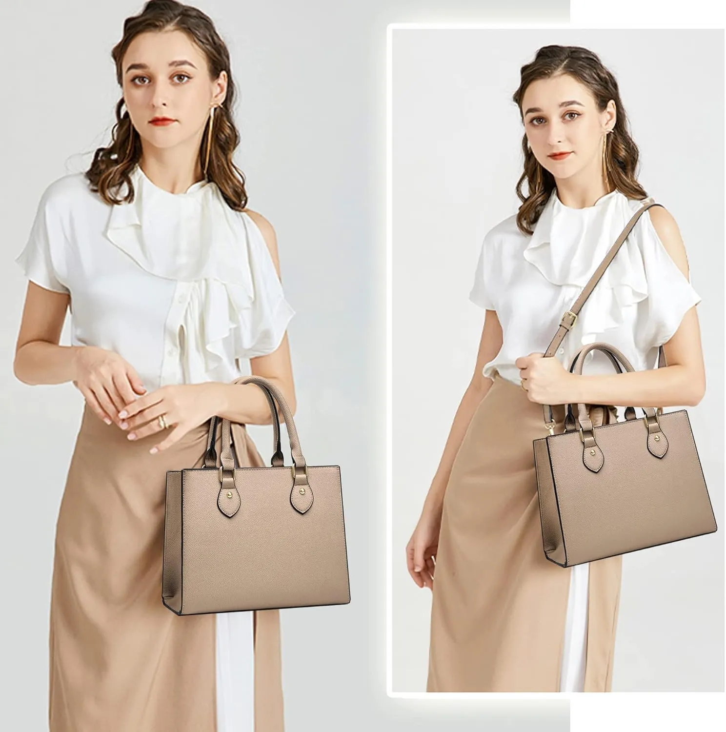 CHICAROUSAL Crossbody Purses and Handbags for Women PU Leather Tote Top Handle Satchel Shoulder Bags