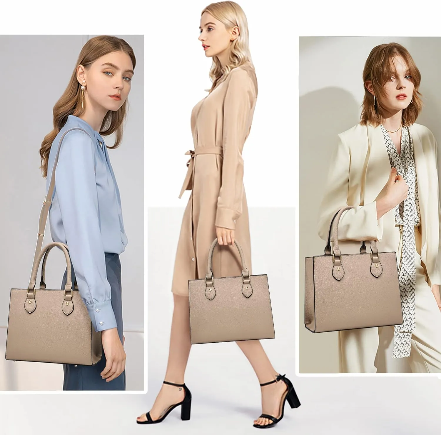 CHICAROUSAL Crossbody Purses and Handbags for Women PU Leather Tote Top Handle Satchel Shoulder Bags