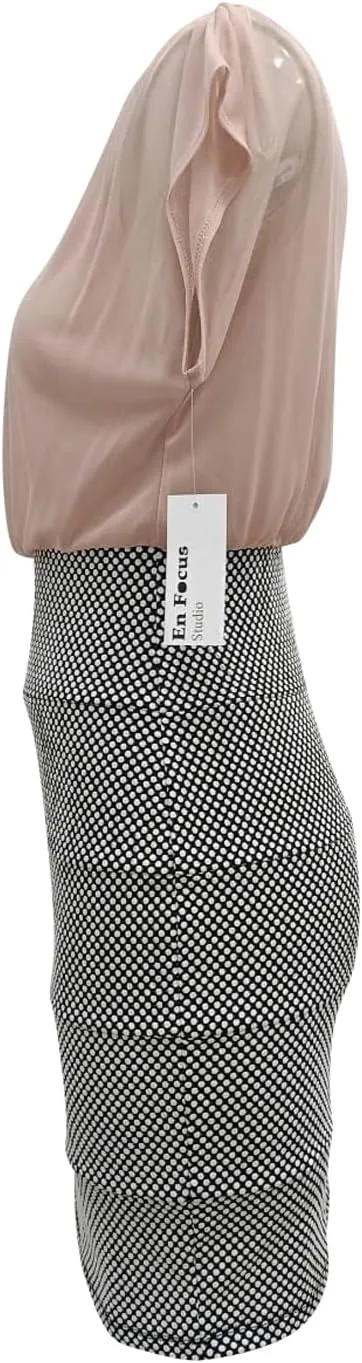 Chiffon Relaxed top and Tweed Pencil Skirt Mini Dress