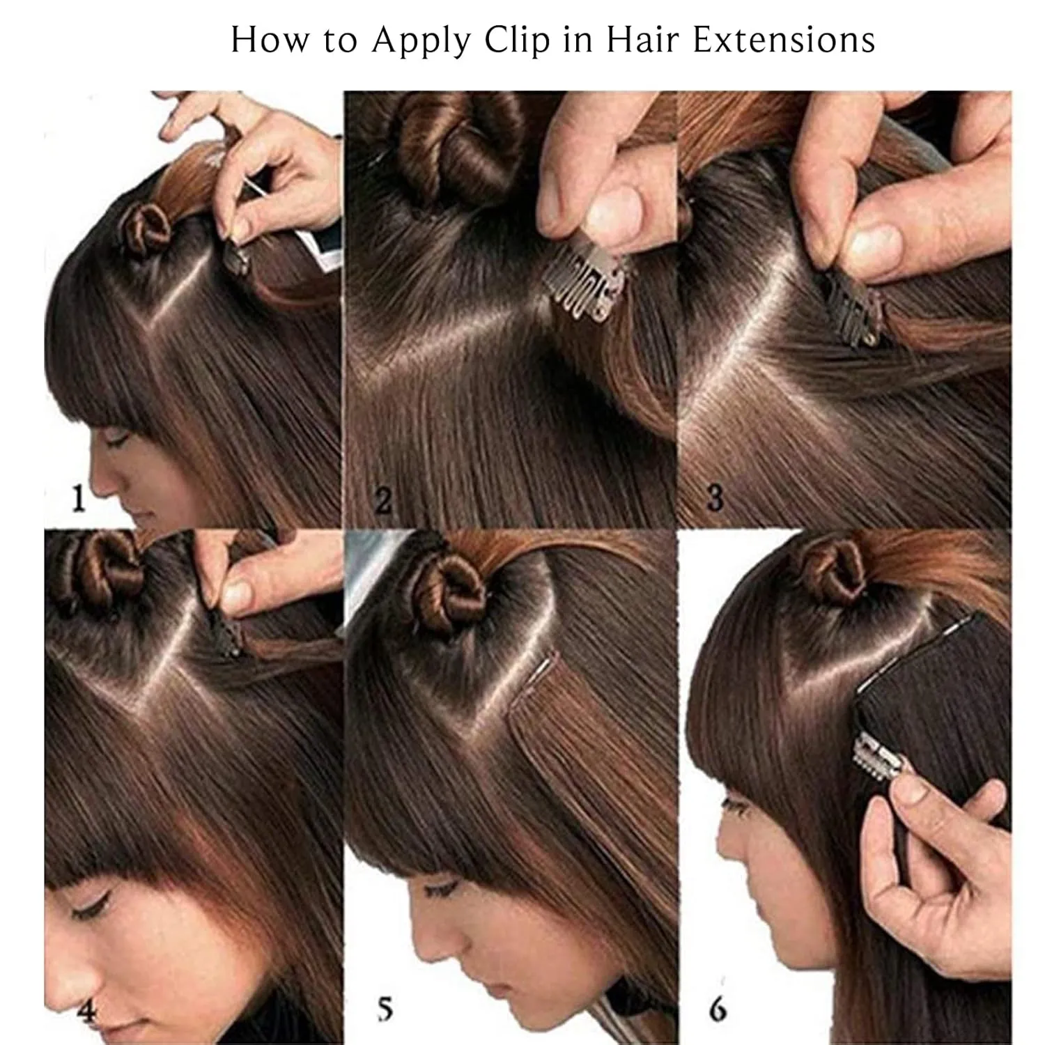 Clip in Hair Extensions, Dark Brown Hair Extensions Real Human Hair Clip ins 12 Inch Clip in Hair Extensions Real Human Hair 70G 7 Pieces Double Weft Clip on Extensions for Women
