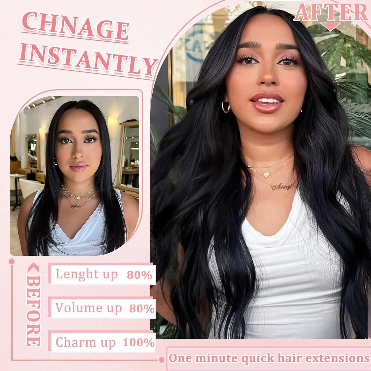 Clip in Hair Extensions Real Human Hair Clip in Extensions for Women Seamless Invisible Jet Black Natural Remy 100% Human Clips ins Extension 8pcs Double Weft 24 inch 4.2oz/120g