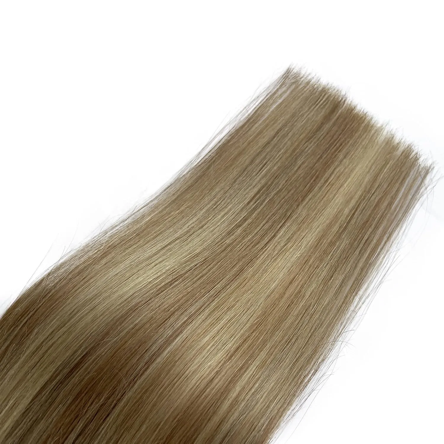 Clip in Hair Extensions Real Human Hair Clip in Extensions,18 inch Brown and Blonde Highlights Remy Real Hair Extensions Clip in Human Hair 7 Pieces 70g Straight Double Weft Hair Extensions Human Hair