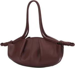 Cloud Shoulder Bag for Women PU Leather Crossbody Bag Tote Elegant Handbag Satchel for Work Travel