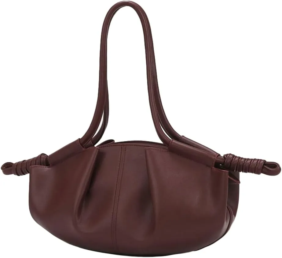 Cloud Shoulder Bag for Women PU Leather Crossbody Bag Tote Elegant Handbag Satchel for Work Travel