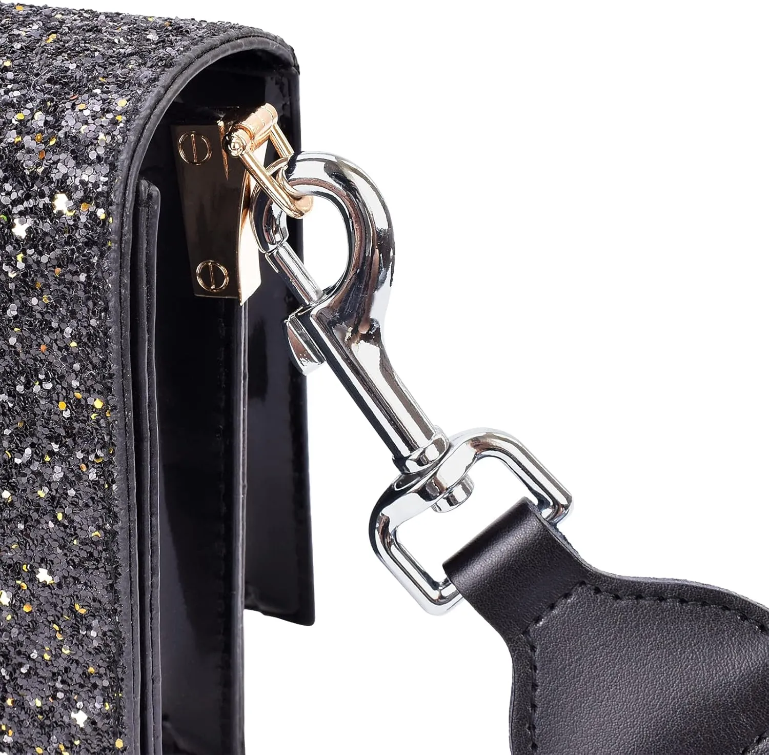 CLOUDMUSIC Handbag Strap Replacement Crossbody Strap Purse Strap With Silver Clips For Women Girls