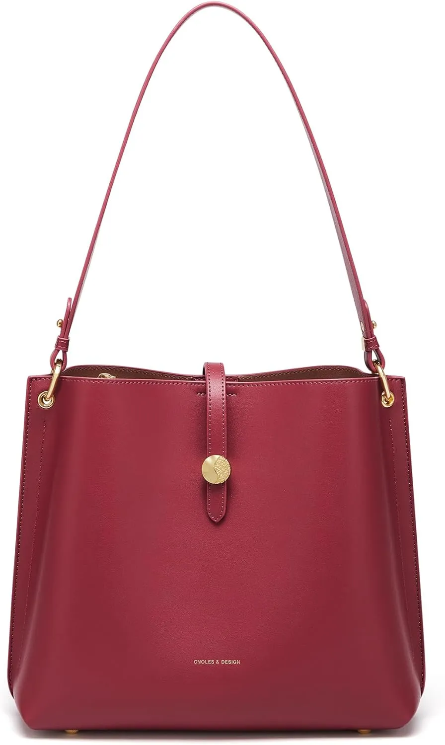 Cnoles Women Genuine Leather Designer Tote Bags Purses And Handbags For Women Fashion Ladies Top Handle Shoulder Satchel Bag