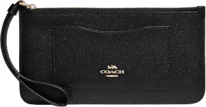 Coach Crossgrain Leather Zip Top Wallet