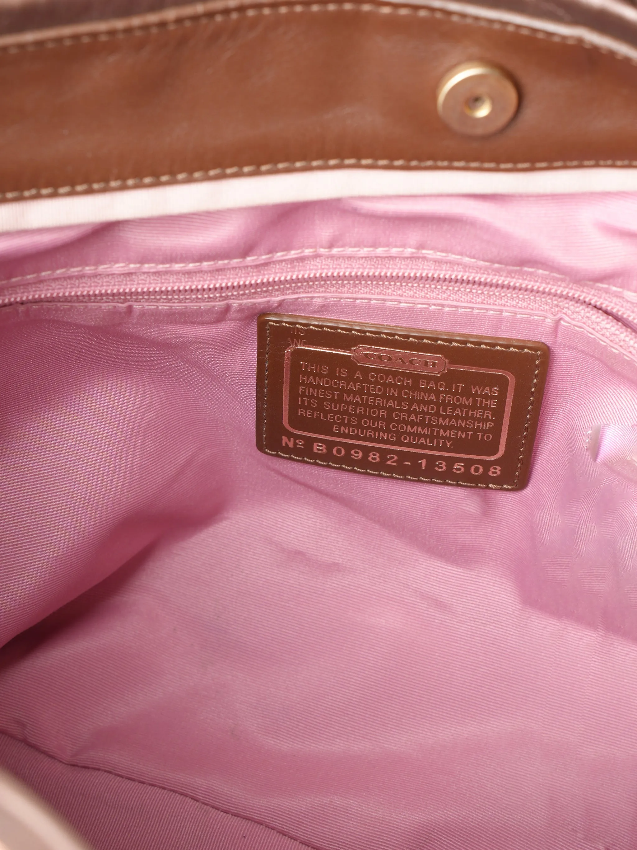 Coach Metallic Rose Gold Hobo Bag