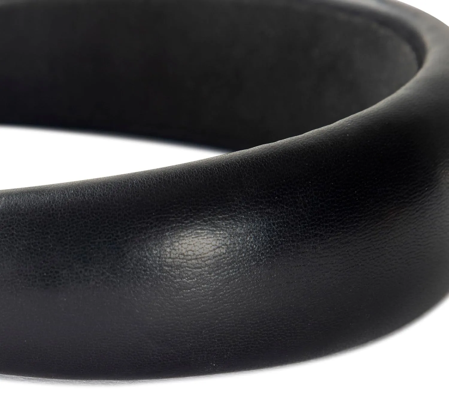 Coach Women's Leather Headband, Black, One Size