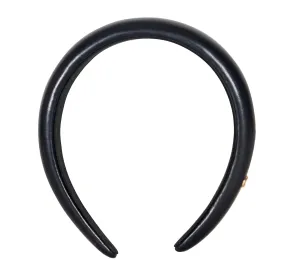 Coach Women's Leather Headband, Black, One Size