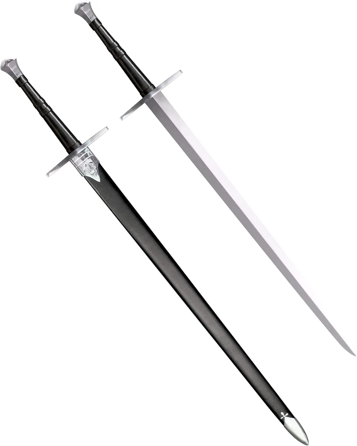Cold Steel Hand-and-A-Half Sword with Leather/Wood Scabbard