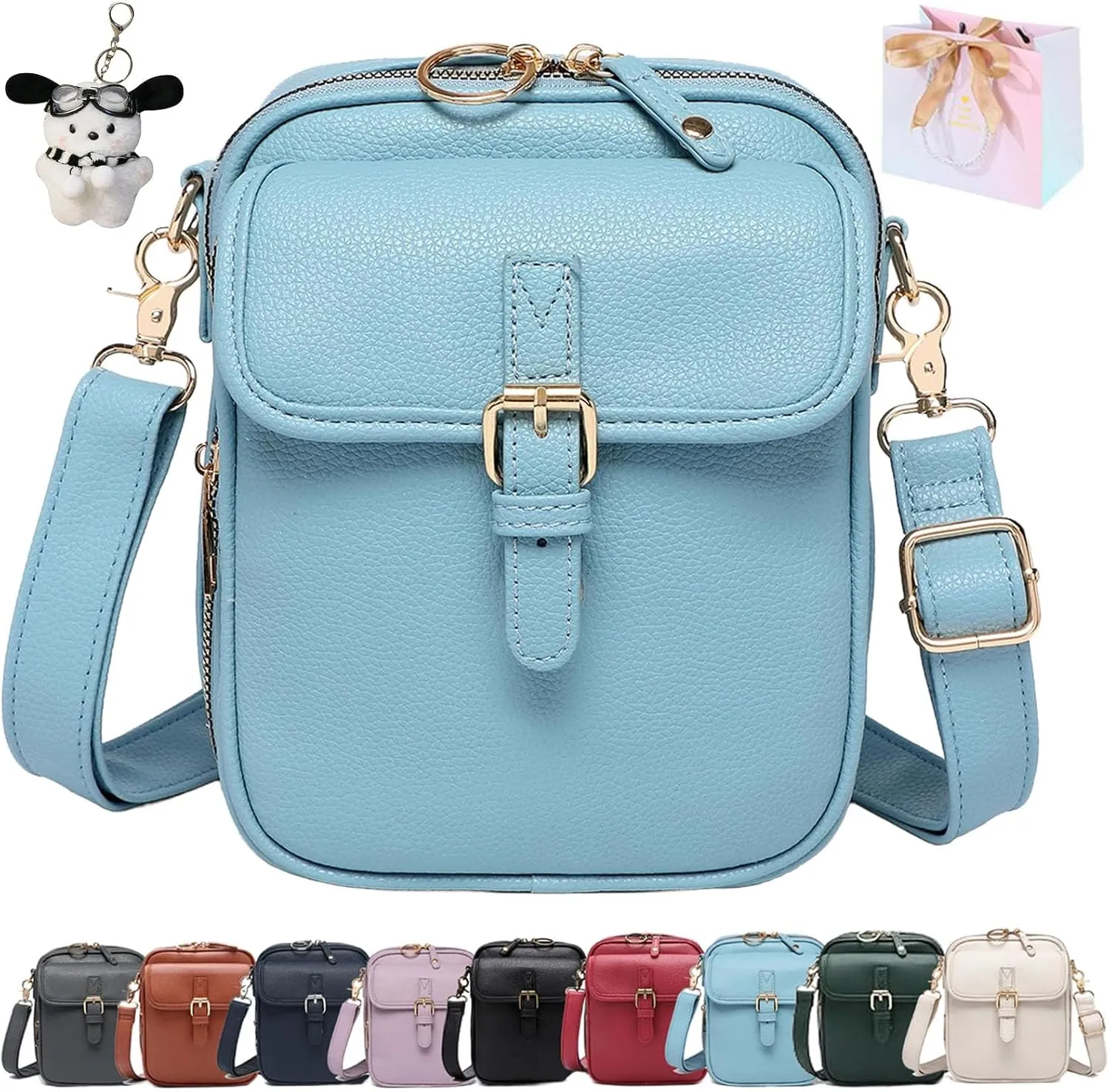 Collaboraten1 Crossbody Bag, Urvashi Crossbody Leather Bag, Retro Double-Layer Large Capacity Mini Anti Theft Bags