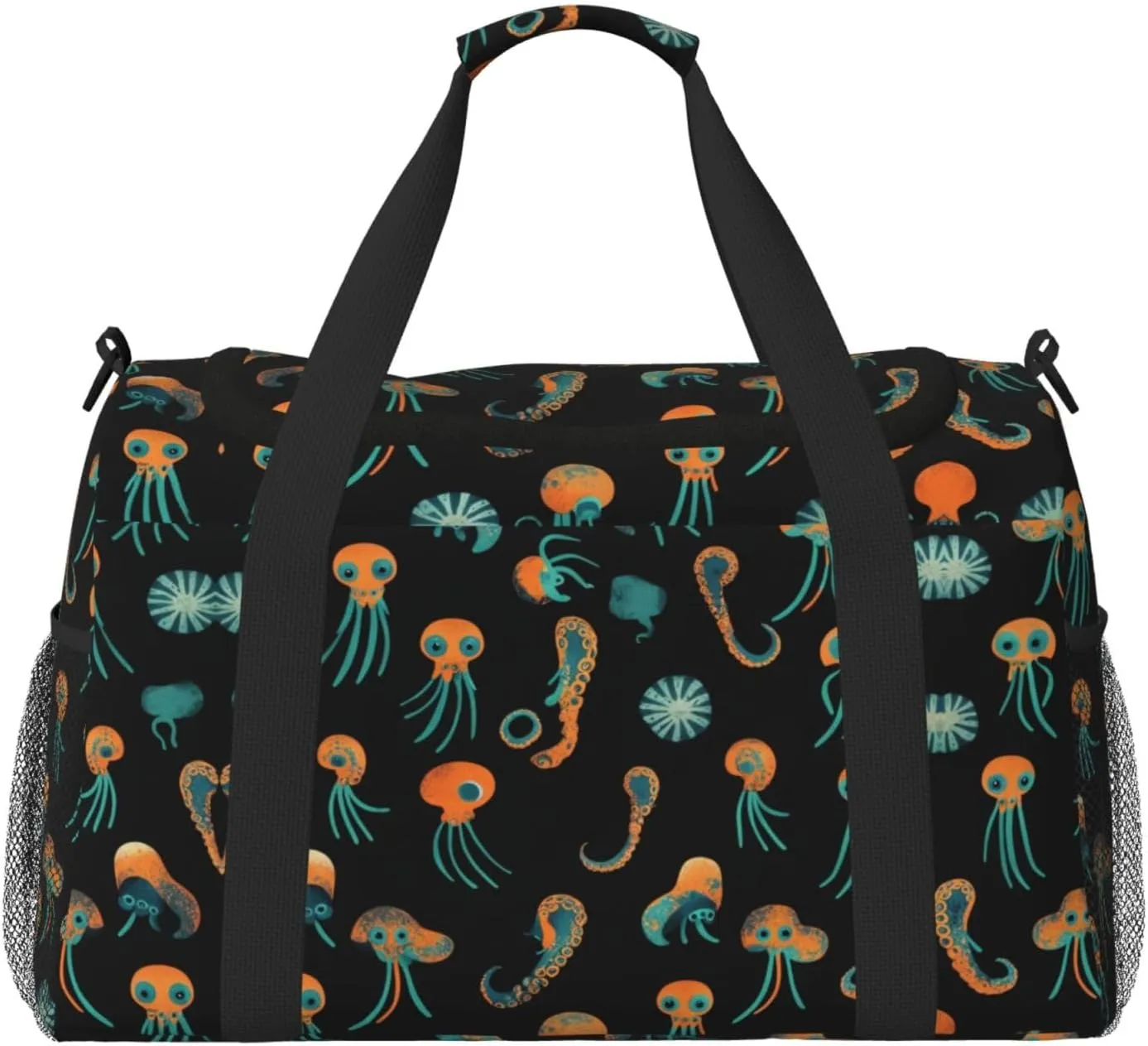 Color octopus print Weekender Overnight Carry On Bag Gym Luggage Bag Duffel Bag for Travel Women