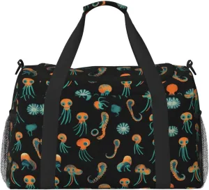 Color octopus print Weekender Overnight Carry On Bag Gym Luggage Bag Duffel Bag for Travel Women
