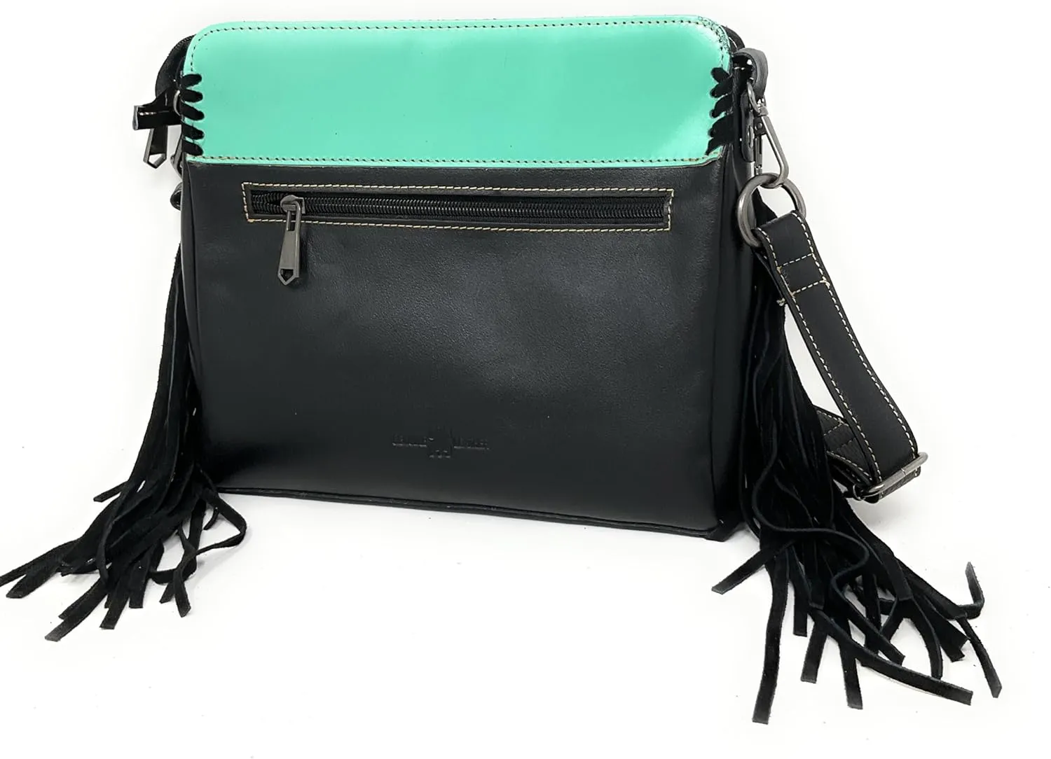 Concealed Carry Leather Western Floral Tool Cowhide Womens Fringe Clutch Crossbody in 2 colors