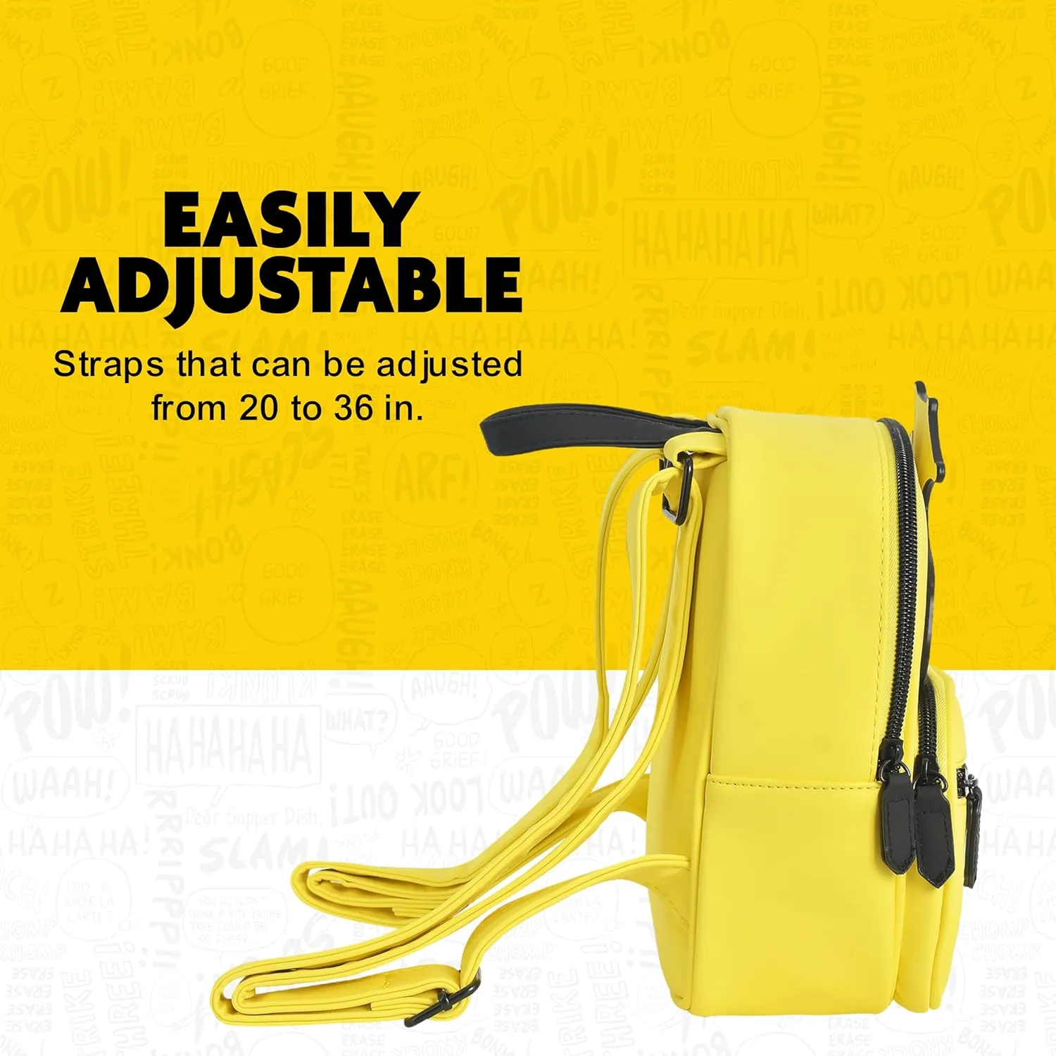 Concept One Peanuts Mini Backpack, Small Travel Bag for Men and Women, Woodstock, 9 Inch