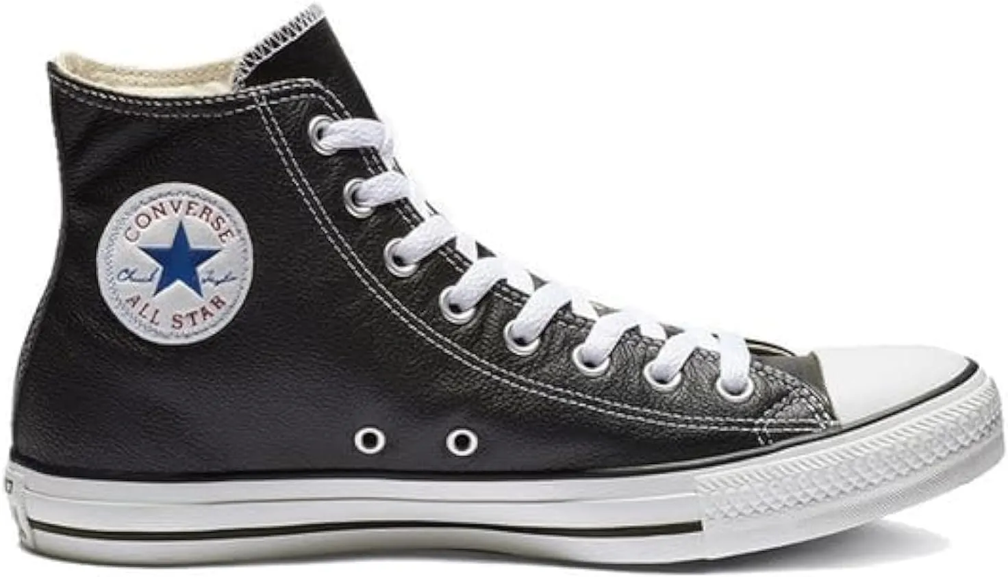 Converse Men's CTAS Leather Hi Top, Black, Size 13