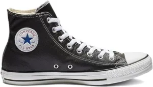 Converse Men's CTAS Leather Hi Top, Black, Size 13