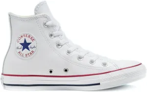 Converse Men's CTAS Leather Hi Top, White, Size 9