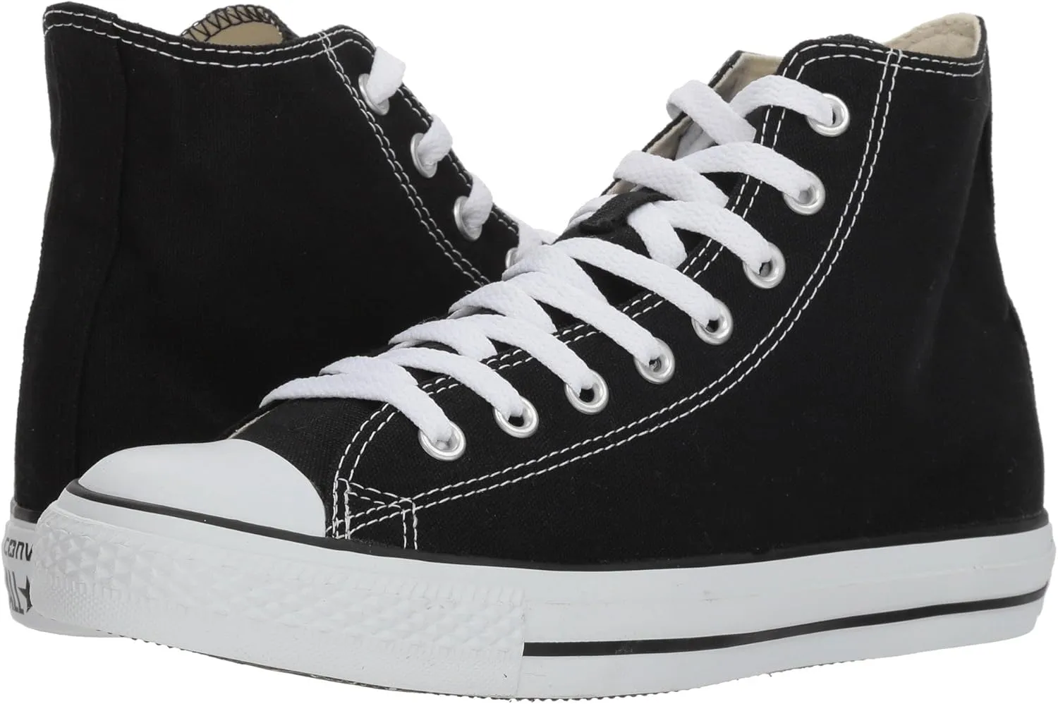 Converse Women High-Top, Black White, Men's 9, Women's 11 Medium