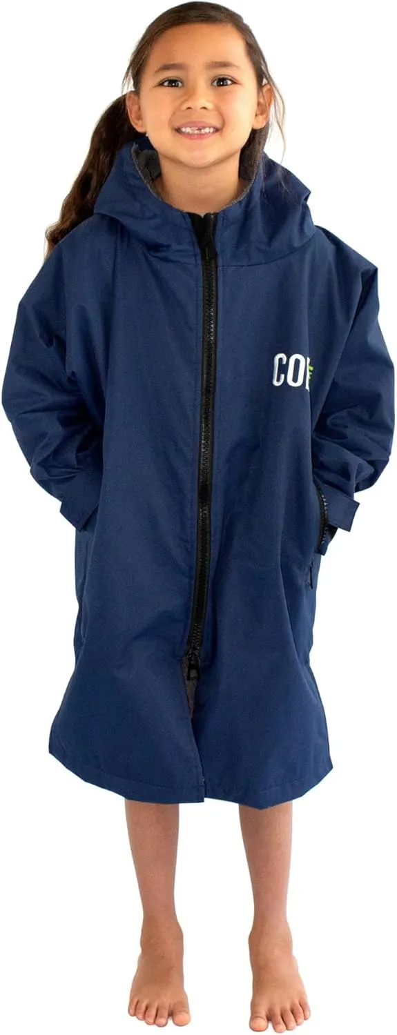 COR Surf Swim Parka for Youth and Adults | Heavy-Duty Weatherproof Swimming Jacket with Size Options for Men, Women and Kids