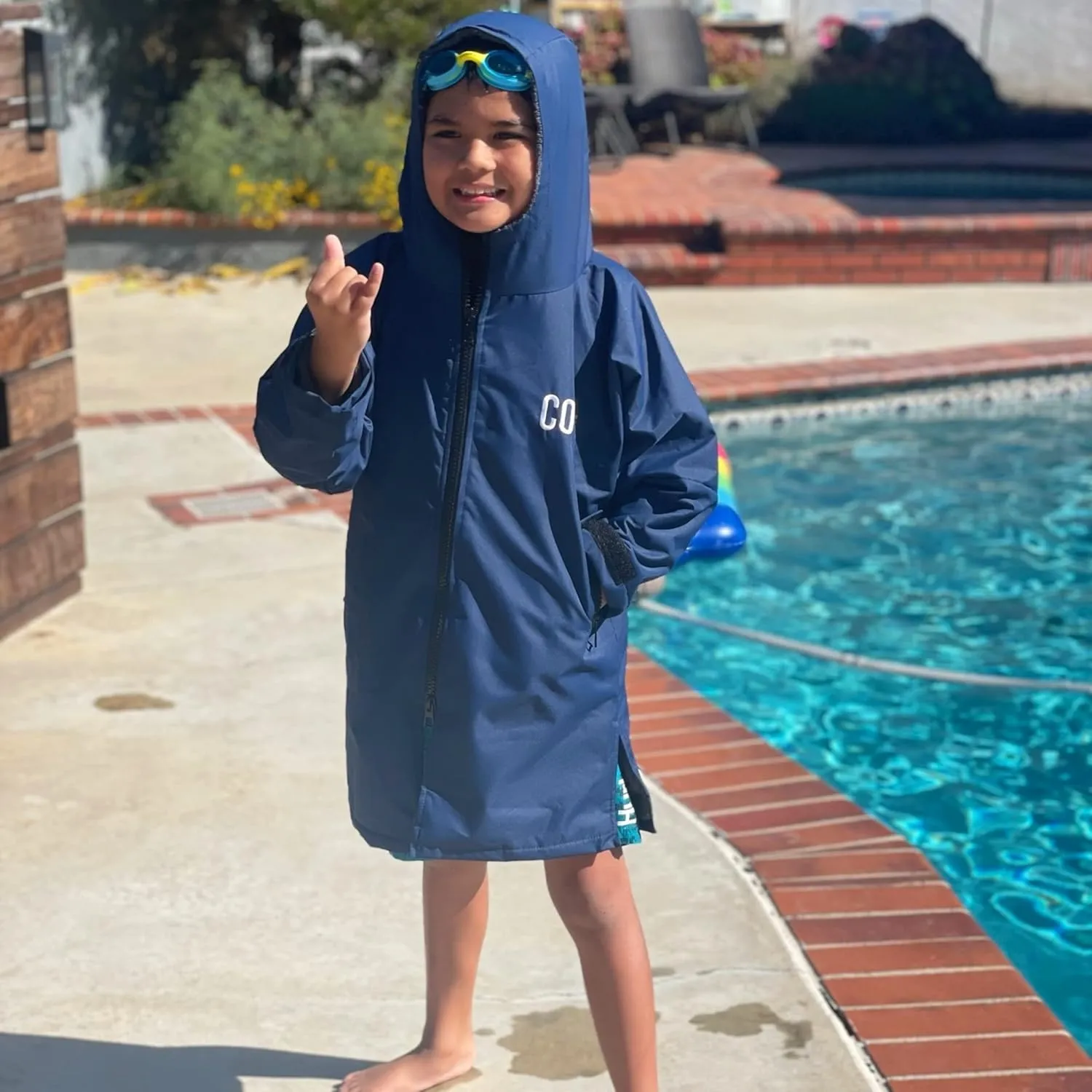 COR Surf Swim Parka for Youth and Adults | Heavy-Duty Weatherproof Swimming Jacket with Size Options for Men, Women and Kids