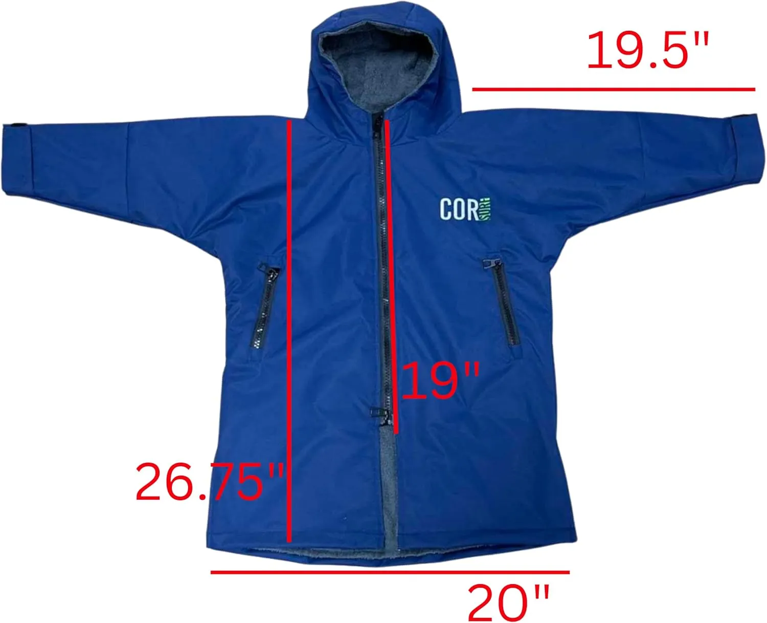 COR Surf Swim Parka for Youth and Adults | Heavy-Duty Weatherproof Swimming Jacket with Size Options for Men, Women and Kids