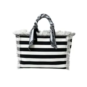 Cotton Bag With Stripes