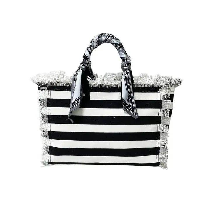 Cotton Bag With Stripes