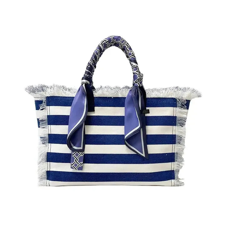 Cotton Bag With Stripes