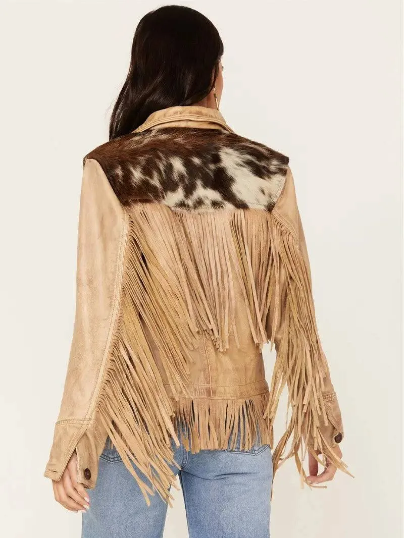 Cowhide Frontier Fringe Jacket