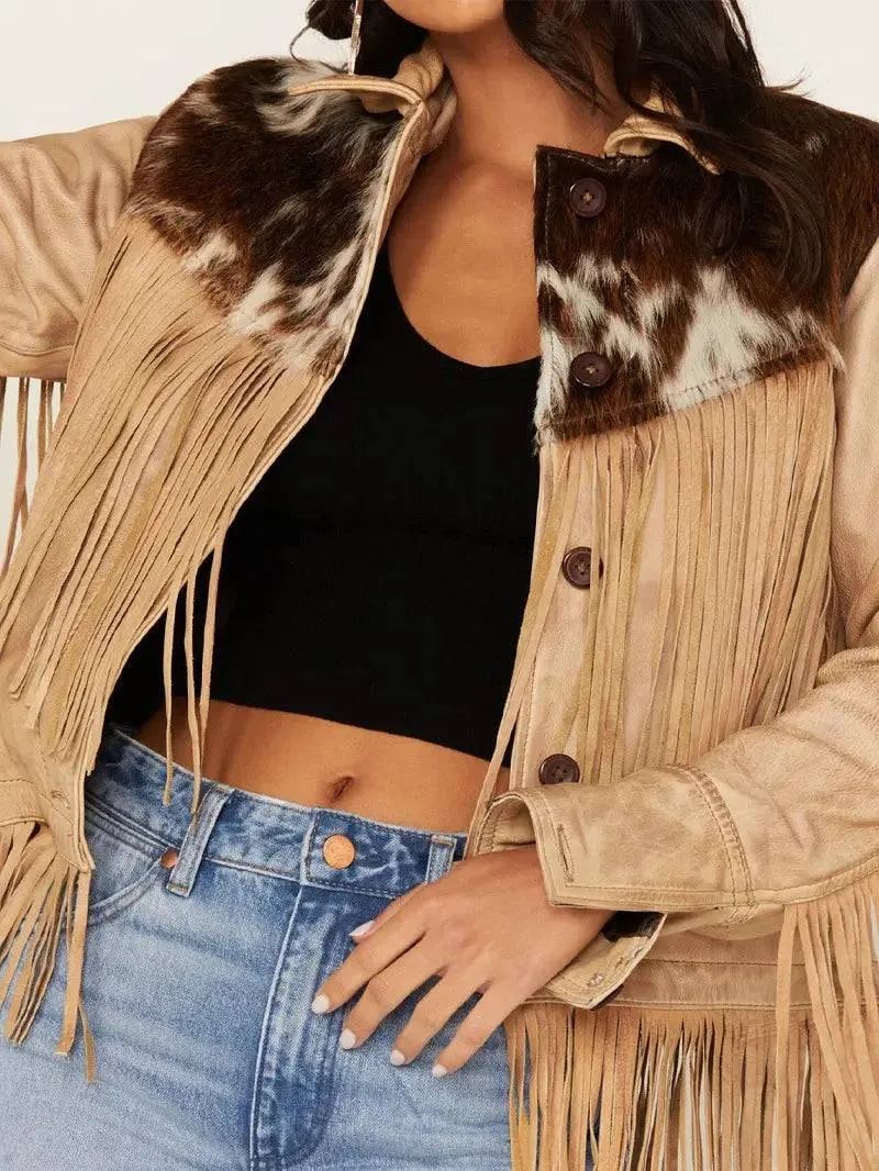 Cowhide Frontier Fringe Jacket