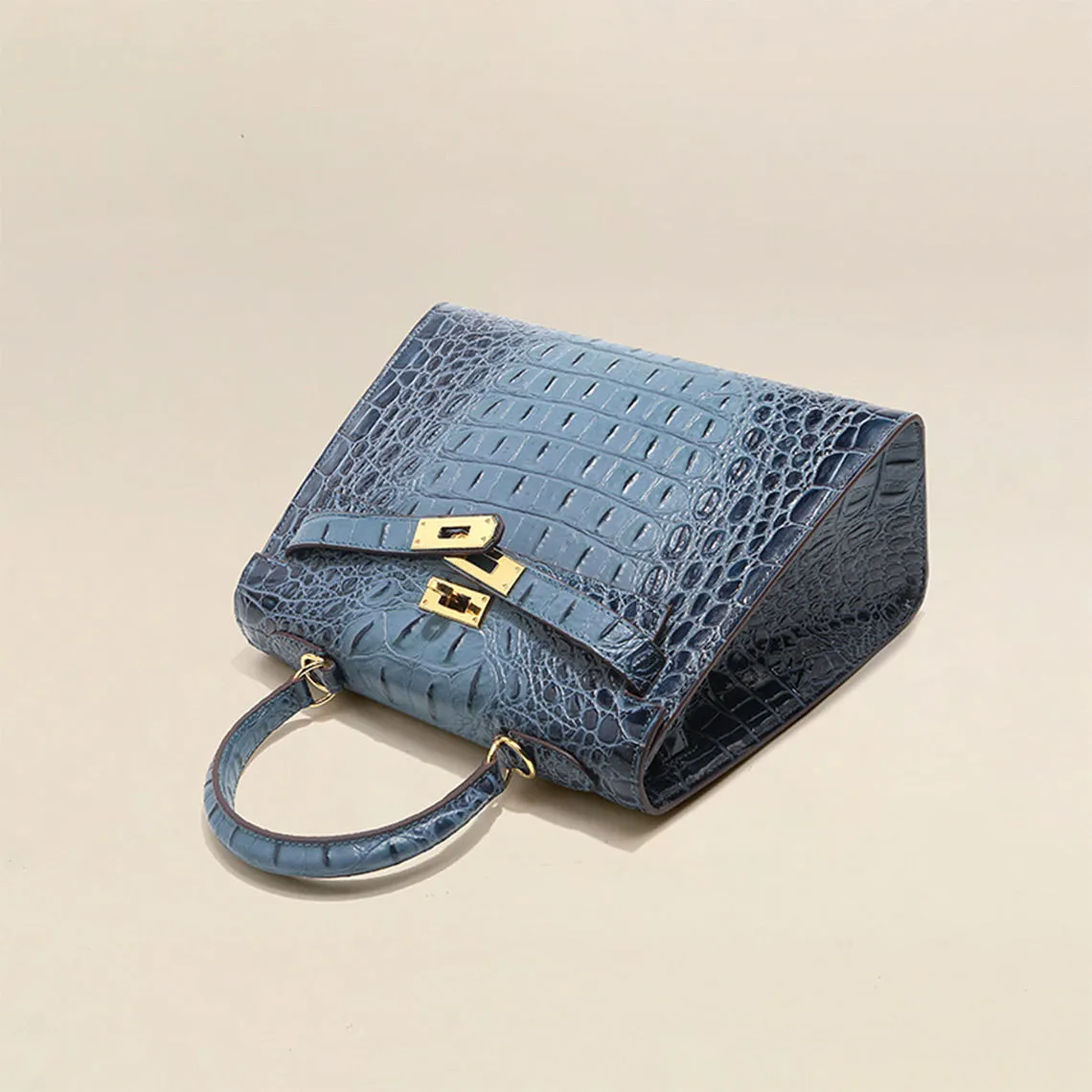 Crocodile Embossed Leather Inspired Kelli Bag