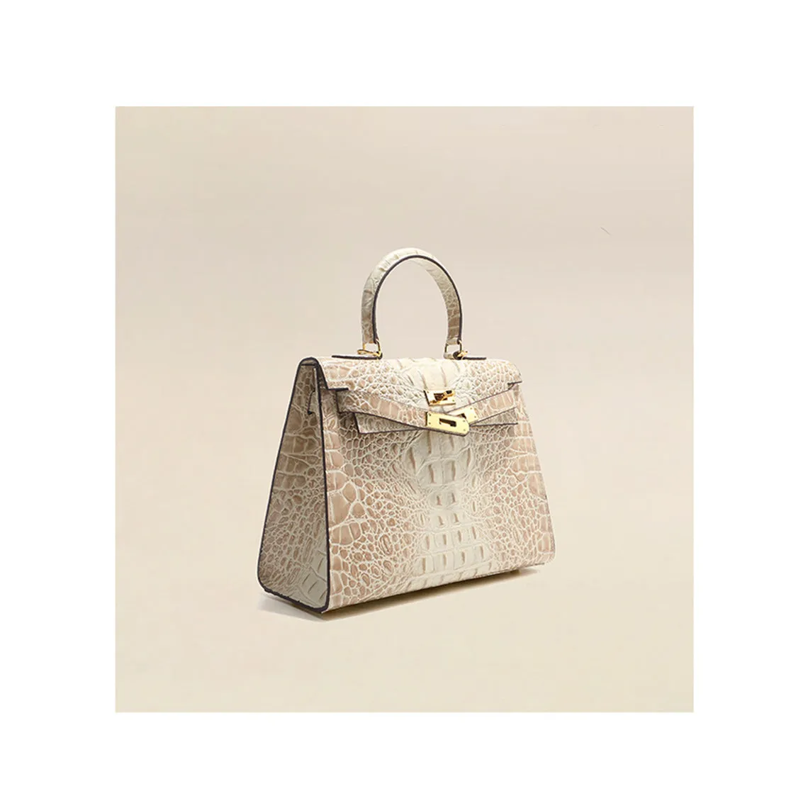 Crocodile Embossed Leather Inspired Kelli Bag