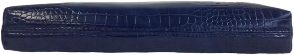 Crocodile Synthetic Leather Top Handle Clutch