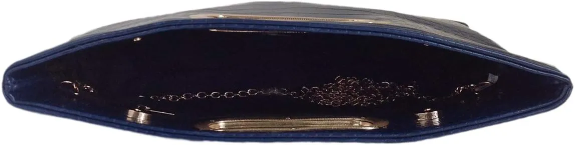 Crocodile Synthetic Leather Top Handle Clutch