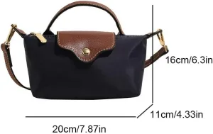 Crossbody Bag for Women Chic Lightweight Purse with Leather Top-handle Mini Shoulder Handbag Zipper Small Top Hand
