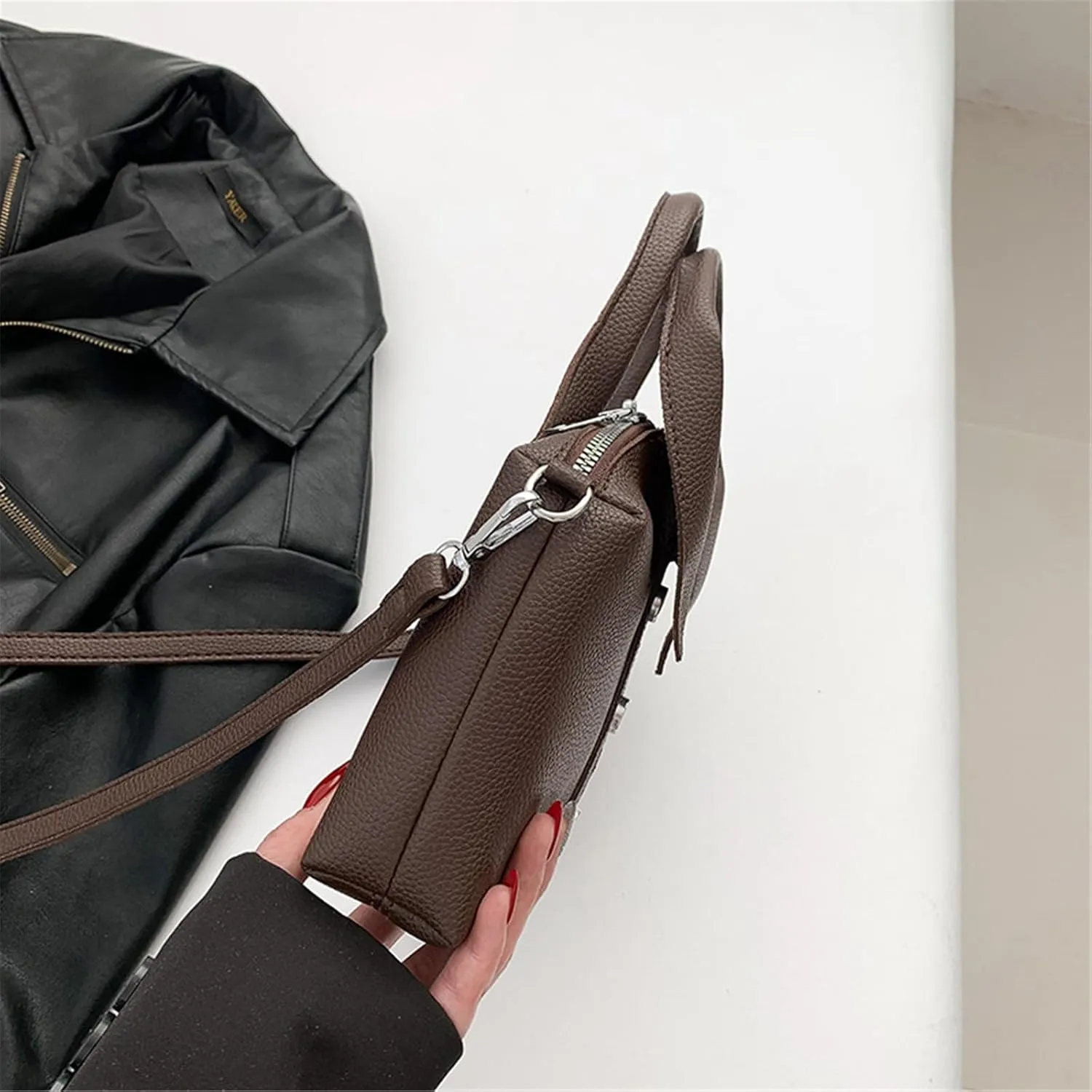Crossbody Bag for Women Fashion PU Leather Funny Shirt Shape Shoulder Purse Top Handle Handbag with Adjustable Strap