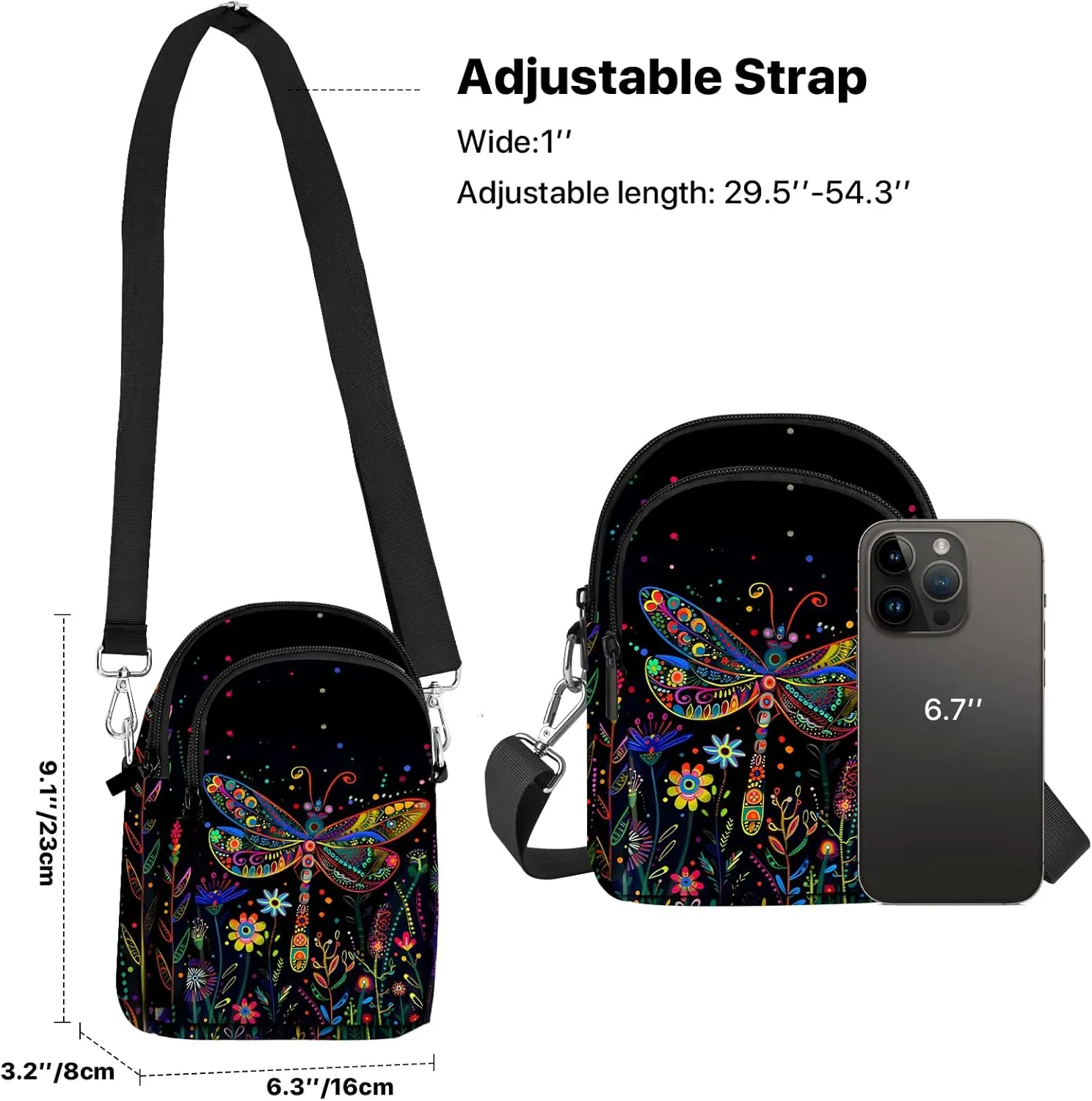 Crossbody Bags for Women Cell Phone Purse Casual Shoulder Bag with Adjustable Strap Card Slots for Travel Work