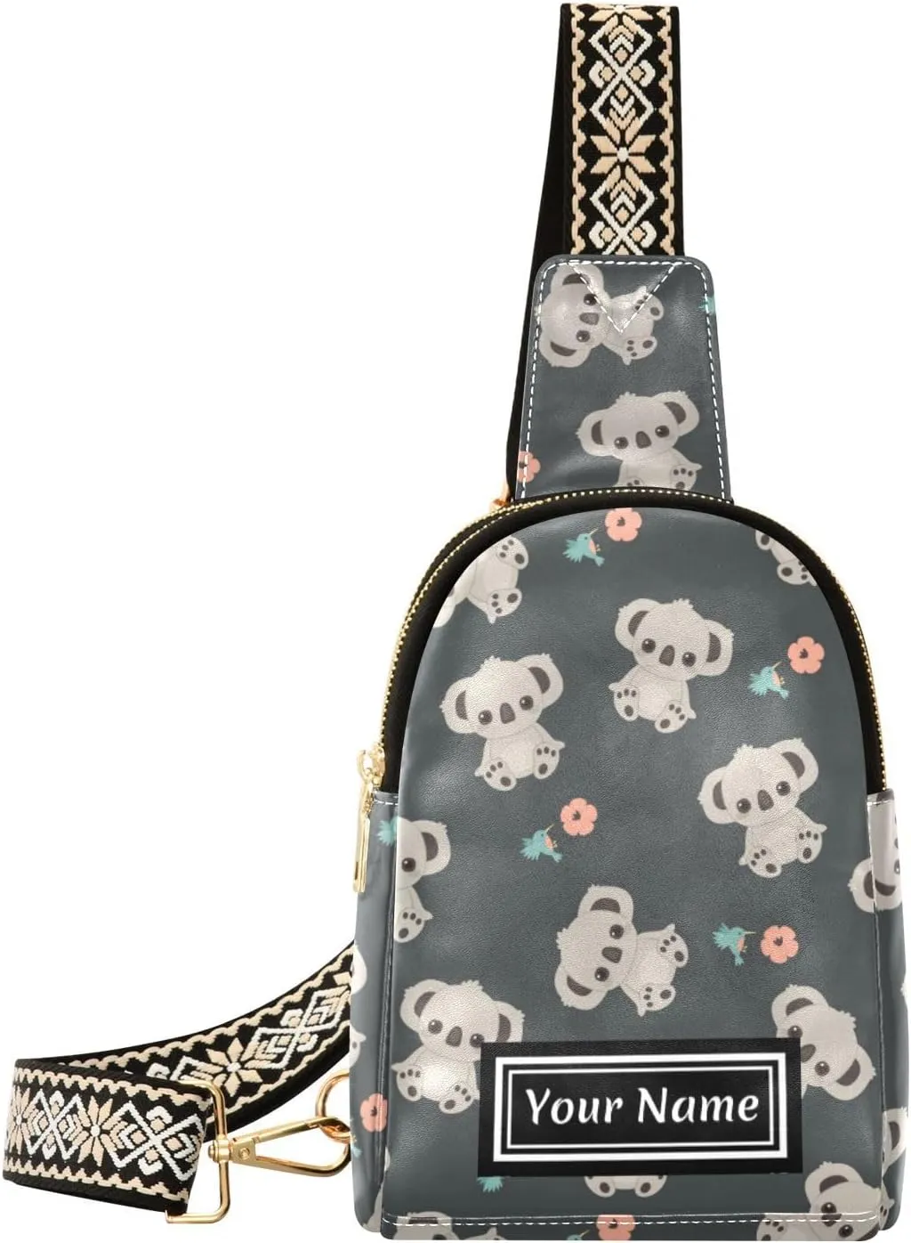 Custom Sling Bag for Women Cute Personalized Leather Crossbody Shoulder Bags Chest Bag