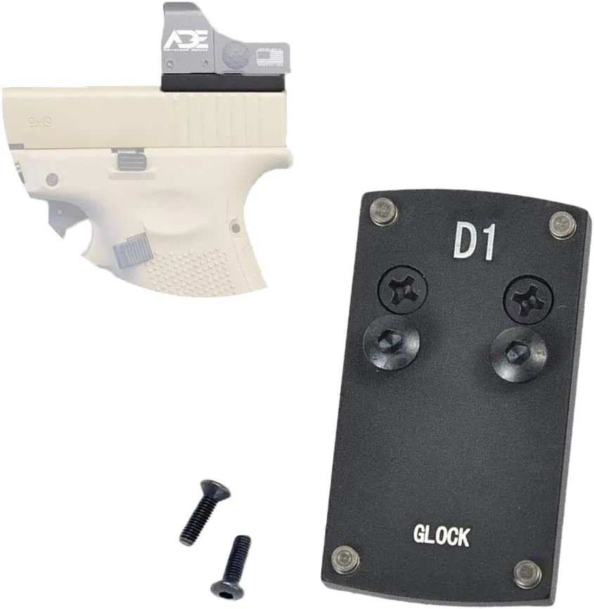 D1 Sight Mount Plate - G17 19 22 26 27 34 35 37 41 Mounting Plate for Mini Red Dot Sight, Pistol Handgun Mount Plate Base for Red dot Burris Sightmark Vortex Venom Tactical Hunting
