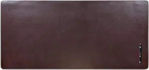 DACASSO Bonded Leather No Core Rollable Desk Mat/Pad - Luxury Leather Desk Blotter for Writing - Executive Desk Surface Protector - (Dark Brown, 36” x 17”)