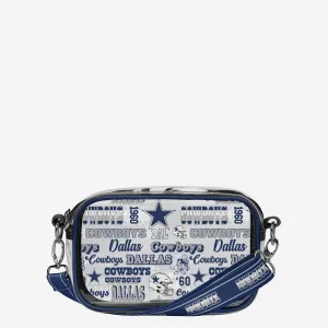 Dallas Cowboys Repeat Retro Print Clear Crossbody Bag