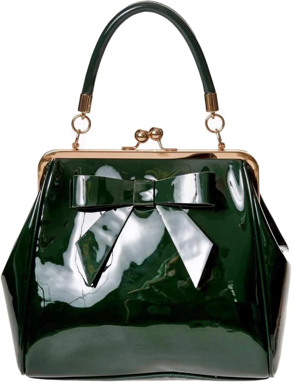 Dancing Days American Vintage Rockabilly Retro 50s Top Handle Bag Handbag - Green (One Size)