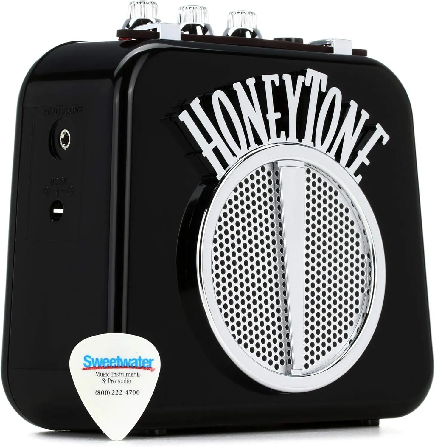 Danelectro Honeytone N-10 Guitar Mini Amp, Black with belt clip