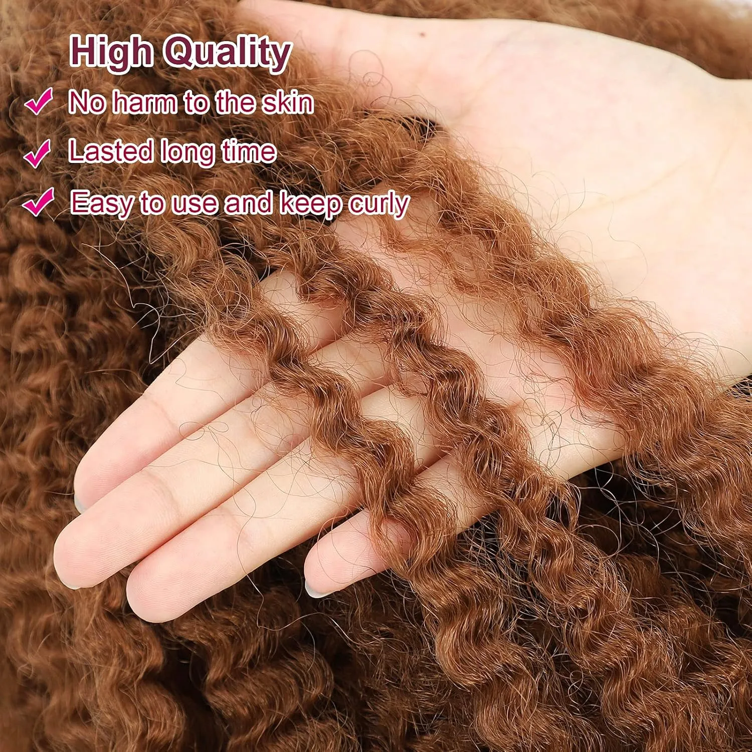 Dansama 18 Inch Marley Hair, 3 Packs Ombre Marley Hair for Twists Soft Marley Crochet Hair Synthetic Hair Extensions (18 Inch (Pack of 3), #30)